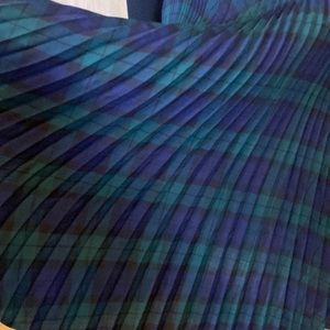 🐑 Pendleton Black Watch Tartan Plaid Wool Accordian Pleated Midi Skirt 6 Petite